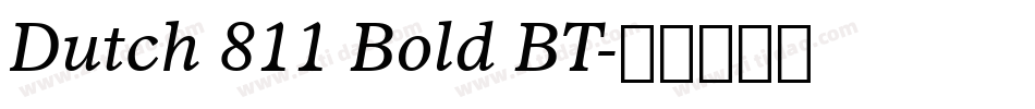 Dutch 811 Bold BT字体转换